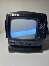 Mini TV Curtis Personal 5 In B & W AM FM Radio RT063 Powers Up Radio Works