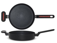 H&H Poêle Haute Antiadhésive Voyage Bruno Barbieri Ø 28 Cm