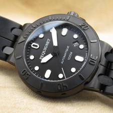 Pequignet Moorea Hossegor DLC Ti 43mm Automatic Watch 100m Waterproof Used