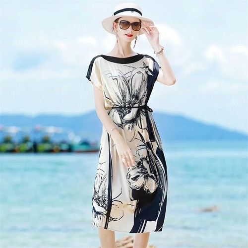 Femme robe satin faux - femme,
