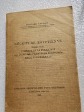 Egypte NAVILLE L'écriture