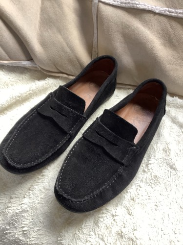 Mocassins bateaux nubuck noir - nubuck,