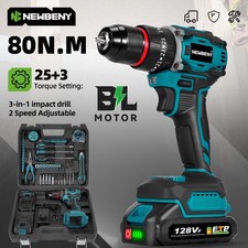 Perceuse Visseuse Devisseuse Sans Fil Perceuse Percussion 25+3Réglages de Couple