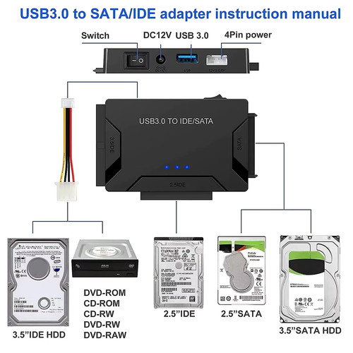 Adaptateur sata ide usb 0 - ide,