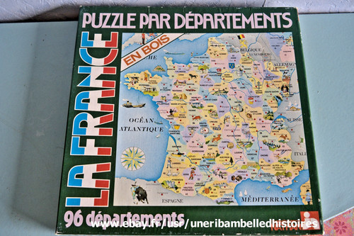 Ancien puzzle éducatif en - ,