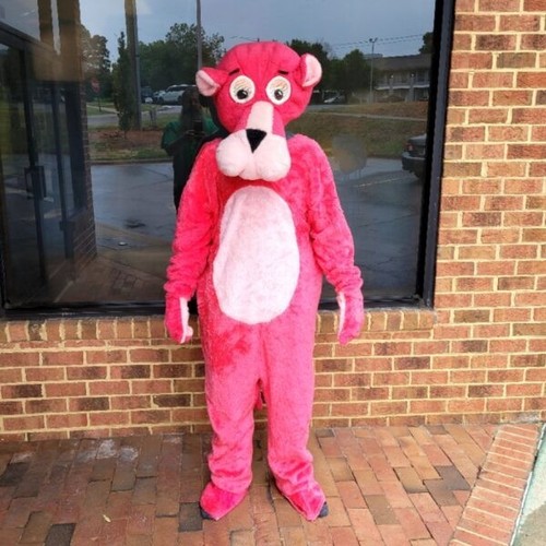 Pink panther mascot costume - pink,