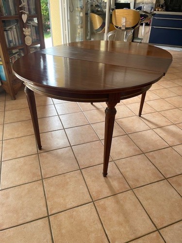 Table ronde acajou avec - table,