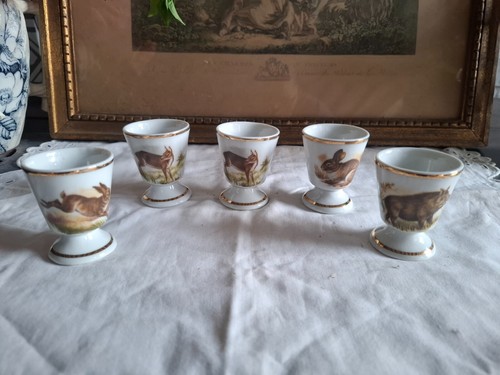 Coquetiers porcelaine decor - 5,