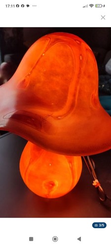 Lampe pâte verre signé - lampe,