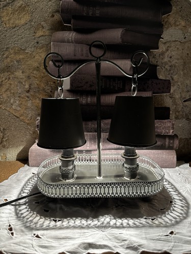 Lampe double métal - métal, style