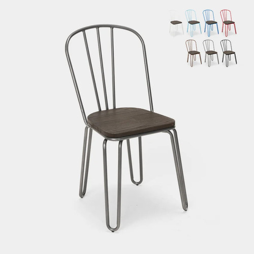 Chaise industrielle acier - en,