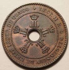 CONGO BELGE : 2 CENTIMES 1888