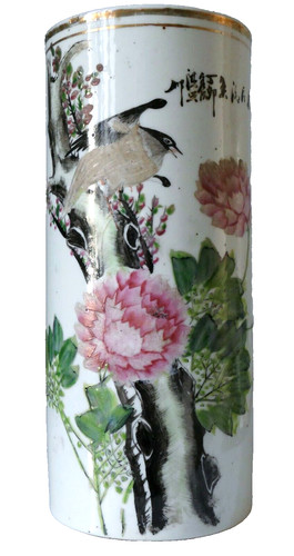 Vase rouleau ancien porcelaine - vase,