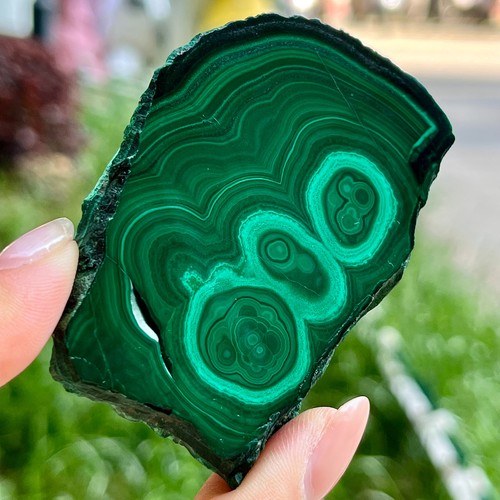 113 semi polished malachite - g, semi-polished