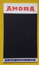 ardoise publicitaire AMORA la bonne moutarde de Dijon