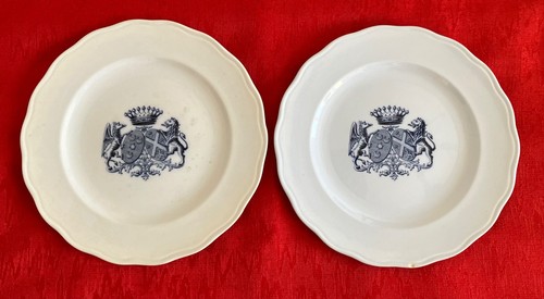 Paire assiettes anciennes en - d'assiettes,