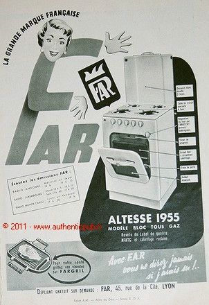 Publicite 1953 far cuisiniere - 1953,