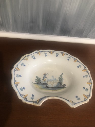 Plat barbe faïence - plat, de