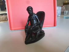 ancienne sculpture en Bois ebene Homme agé ART Africain     15 cm  ,   417 grs