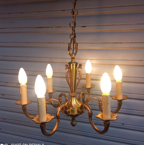 Ancien lustre bronze style - de,