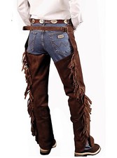 Full Chaps en Cuir Daim Avec