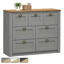 Commode buffet avec 3 petits et 4 grands tiroirs en pin massif