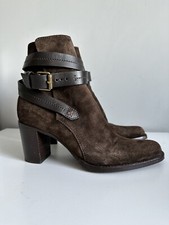 Free Lance Brown Leather Size 37 1/2 Boots Shoes