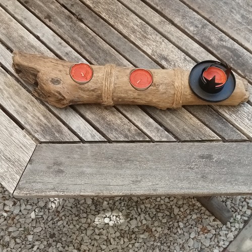 Bougeoir décoratif bois