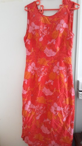 Robe longue soie orange - en,