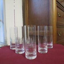 6 Signed Orléans Model Baccarat Crystal Long Whiskey Drink Glasses