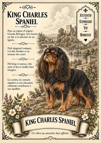 Affiche king charles - a4,
