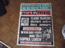 CLAUDE FRANCOIS  AFFICHE  ICI PARIS  CLAUDE FRANCOIS  SOPHIA LOREN