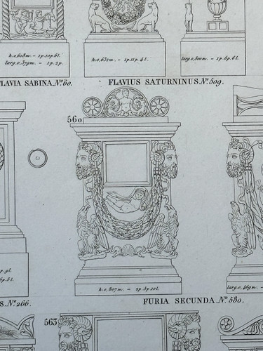 Gravure xixème antiquité - xixème,