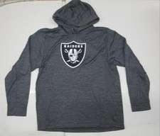 OAKLAND RAIDERS HOODIE PULL OVER TEAM APPAREL SIZE L BLACK NFL