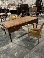 A 083 Grand Bureau en acajou avec fauteuil Bien Lire La Description Svp