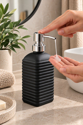Distributeur savon noir mat