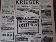 VUITTON trunk wardrobe 311 + rifle CHARLIN SAINT ETIENNE pub ILLUSTRATION 1921