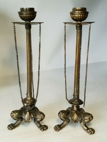 Paire bougeoirs en - bougeoirs,