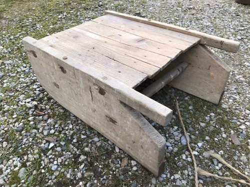 Ancienne luge bois art - ancienne, en