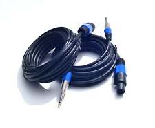 2pack 25 ft Speakon to 1/4" Male Speaker Cables, Professional Audio Amplifier 