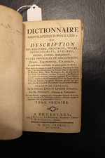 DICTIONNAIRE GEOGRAPHIQUE PORTATIF - 1783 edition A-L A Bruxelles Latin