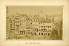Belgique, Bruxelles, Maison du Sac  Belgium. Vintage albumen print. Tirage alb