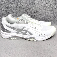 Asics Gel Challenger 12 Womens Size 11 Tennis Shoes Sneakers White Silver Mesh