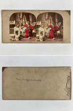 Les care des pieds, vintage albumen print, ca.1860, stereo vintage aquarium print
