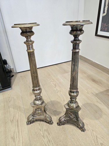 Paire grands bougeoirs - paire, de