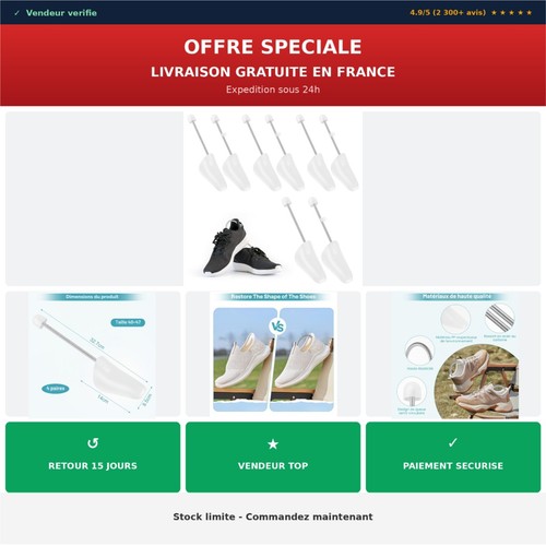 Embauchoirs chaussures homme