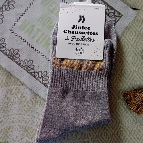 Chaussette paillettes - chaussette, a