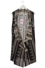 KNIT WEAR Gilet long tricoté Dames Gilet T EU 34 noir-crème style décontracté