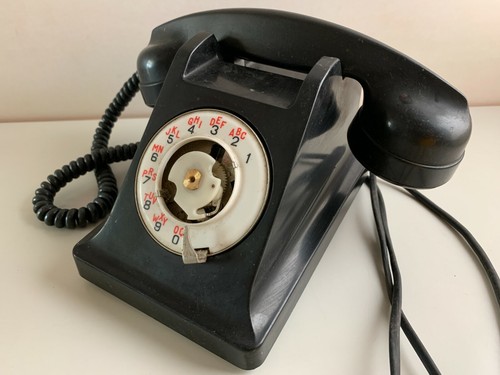 Ancien telephone bakelite - bakelite, noir