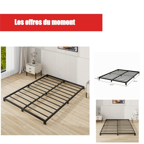 Lit plateforme métal - plateforme, 140